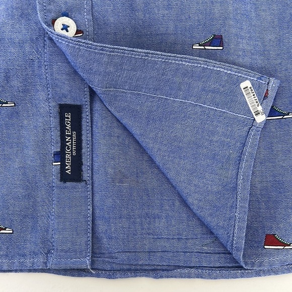 American Eagle Outfitters Mens Unisex Seriously Soft Casual Sneaker Print Shirt - Picture 8 of 9